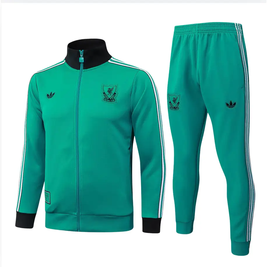 Kids' Liverpool Green and Black Tracksuit 2025/2026