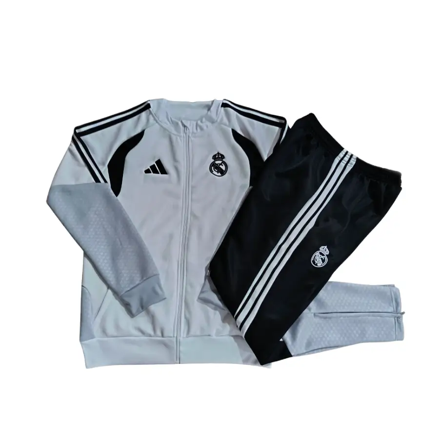 Kids' Real Madrid white tracksuit 2026 without sponsor