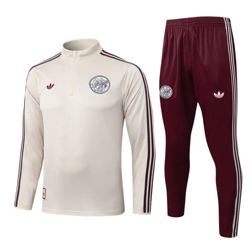 Survêtement Enfant Training Ajax 2025/2026 Beige Passe D