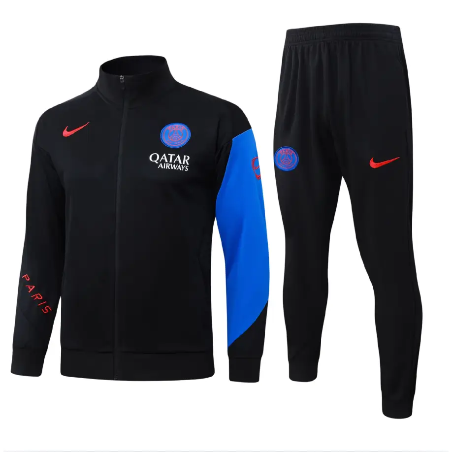 Kids' PSG Black and Blue Training Tracksuit 2025/2026
