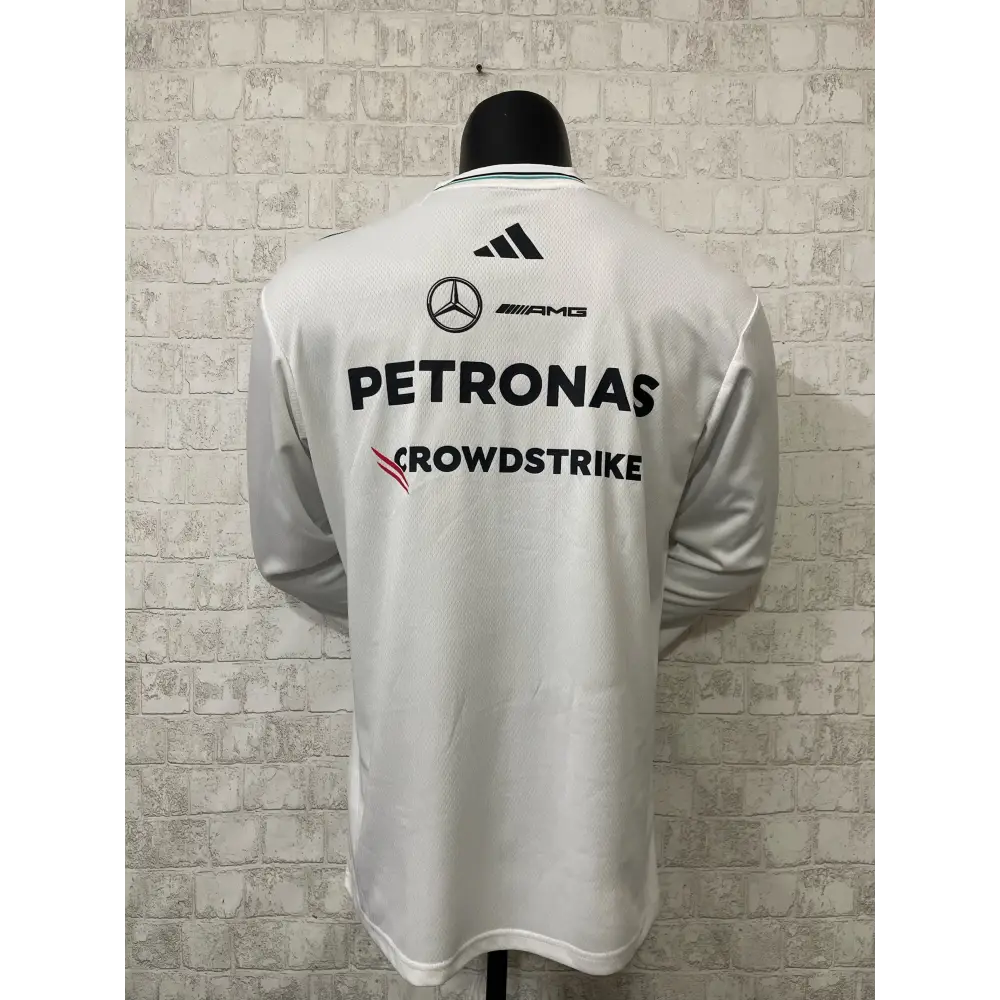 T-Shirt Mercedes weiß Langarm