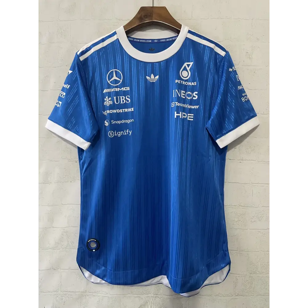T shirt mercedes Bleu Roi 2026 Passe D