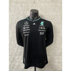 Black long-sleeved Mercedes T-shirt