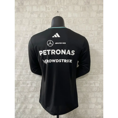 Black long-sleeved Mercedes T-shirt