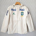 Veste A Capuche Coupe-Vent Brésil 2026/2027 Beige Passe D