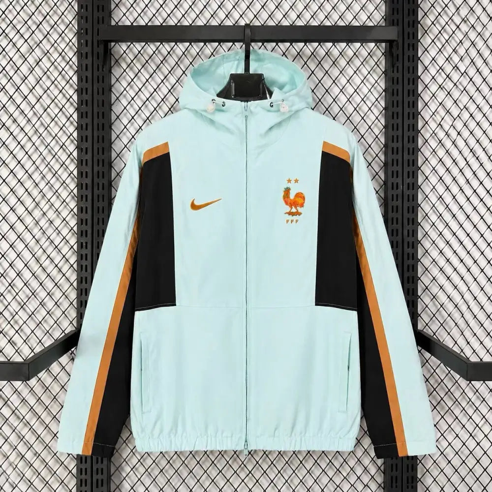 Veste A Capuche Coupe-Vent France 2026/2027 Vert Passe D