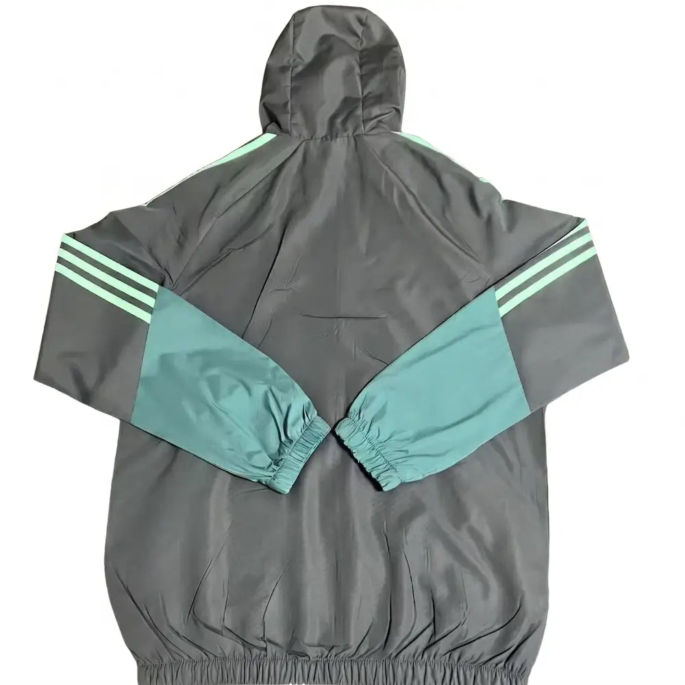 Windbreaker-Kapuzenjacke Palmeiras Grün & Grau 2026