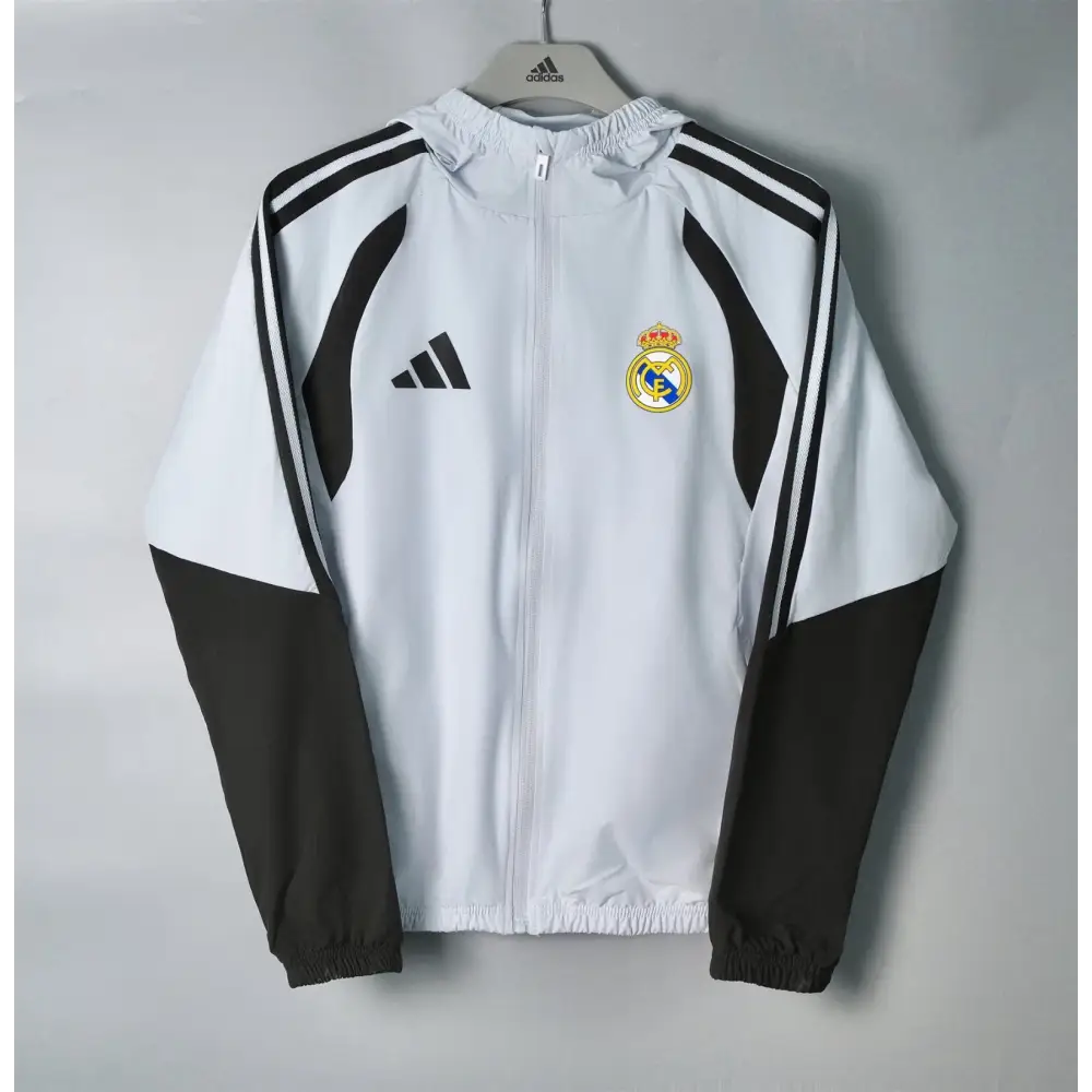 Veste A Capuche Coupe-Vent Real madrid 2026/2027 blanc Passe D