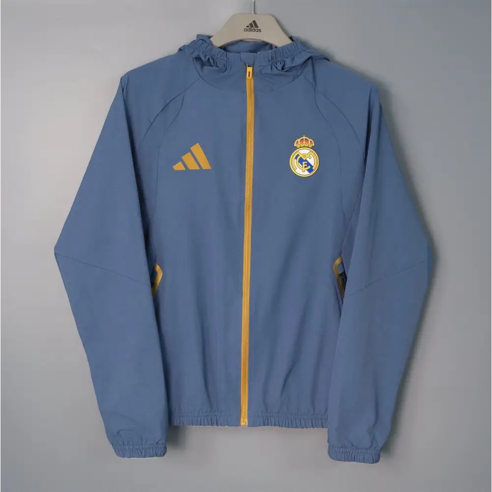 Veste A Capuche Coupe-Vent Real madrid 2026/2027 gris Passe D