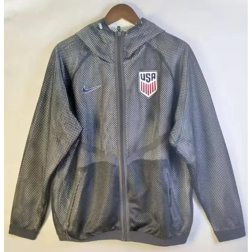 Veste Coupe-Vent USA 2026/2027 Grise Passe D